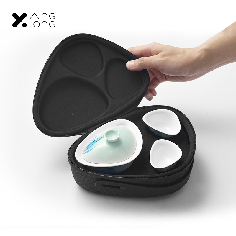 熊与杨虎口盖碗创意茶具套装陶瓷