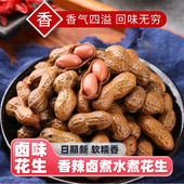 卤花生带壳五香卤花生老卤水煮花生香辣花生下酒菜卤毛豆小吃零食