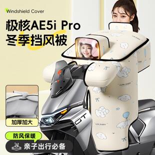 适用于极核ae5ipro挡风被ae5儿童带小孩ae5i亲子款电瓶电动车防风