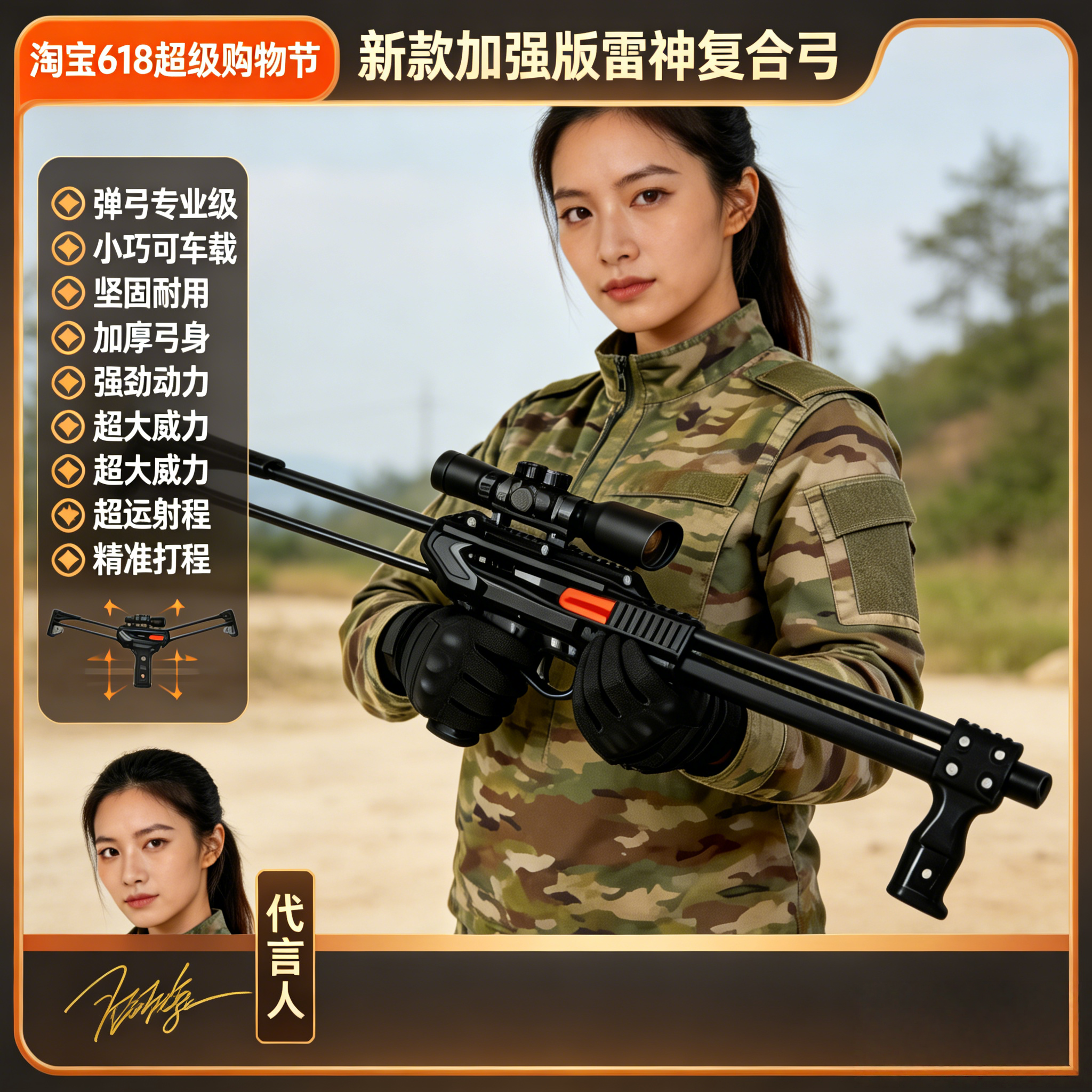 弹弓打山鸡专用雷神弓成年人户外