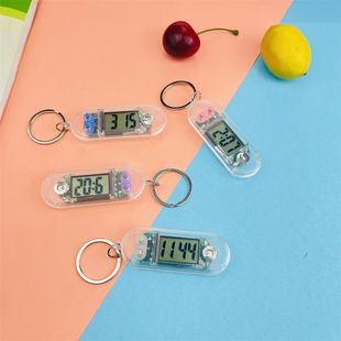 透明钥匙扣电子表随身口袋小挂表MINI考试考研迷你超小简约时钟