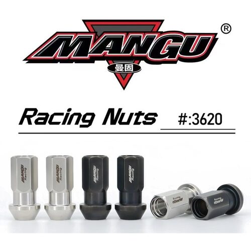 MANGU曼固3620锻造不锈钢45mm改装轮毂螺母轮圈螺丝M12/M14耐风炮