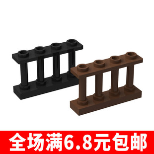 国产小颗粒积木配件1x4x2小栏杆15332 饰零件10个零件散件 30055装