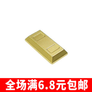 兼容国产 99563 1x2 铅锭银砖金属银钛创意moc散件拼装金砖 10个