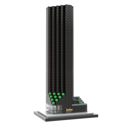 中国积木建筑街景MOC-211277纽约特朗普大厦大型拼装玩具礼物模型