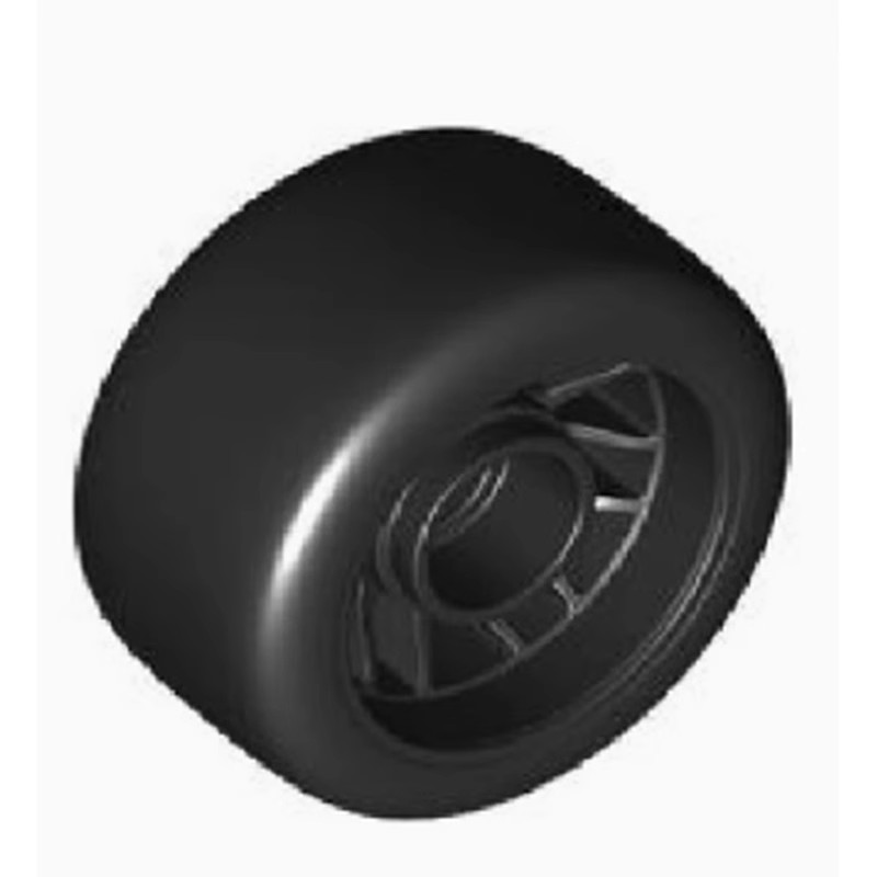 国产科技教育积木零件兼容105162 110100赛车轮子24x13.4/14.9mm