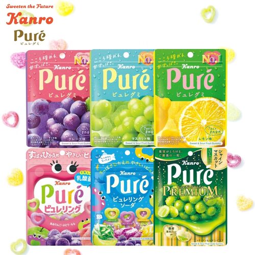 日本人气零食PURE心形水果果汁软糖