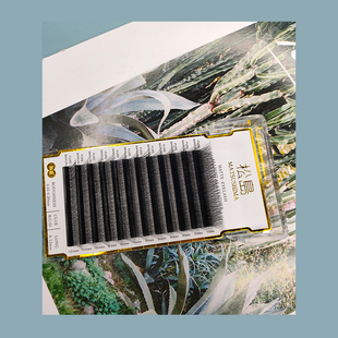 松岛四叶草嫁接睫毛日式不散根4D开花超软貂毛料D翘焦糖色浓密