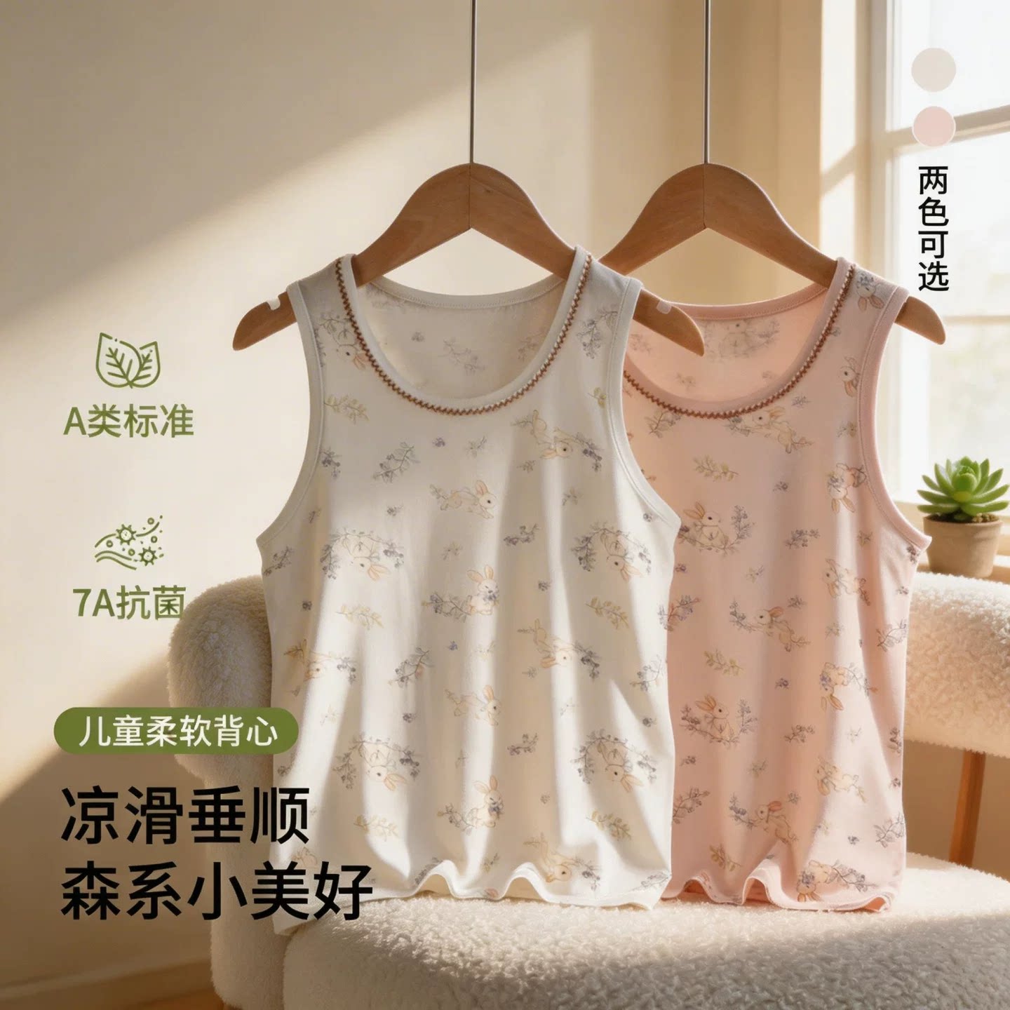 女童背心内穿儿童莫代尔吊带小女孩7A抗菌打底内衣女宝薄款睡衣