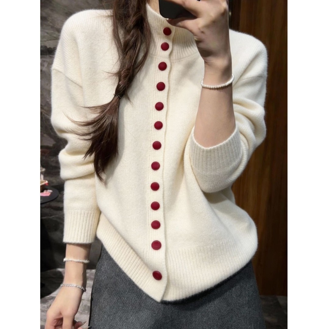 2026春秋新款韩系小众洋气显瘦长袖针织衫女爆款设计感慵懒风毛衣,女装/女士精品,毛衣,淘宝优惠券,粉丝福利购,淘宝优惠卷