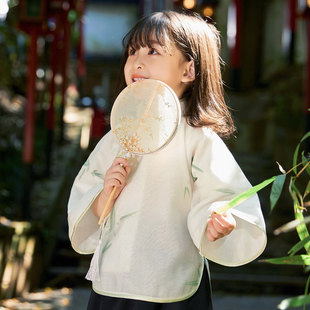 女童夏汉服古装 上衣儿童旗袍秋款 女春秋夏季 中国风民国风民国装 秋