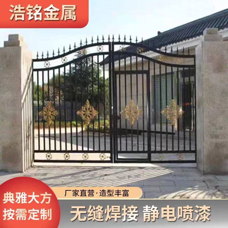 。铁艺大门庭院门乡村围