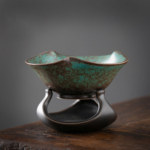 2024新款复古滤茶器陶瓷茶滤茶漏茶叶过滤网家用功夫茶具泡茶配件