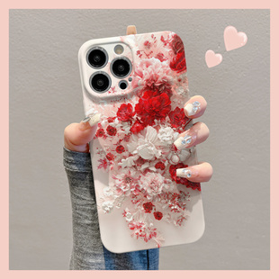焱焱国风玫瑰花朵适用苹果华为vivo小米oppo红米荣耀一加iPhone16手机壳15promax菲林14爆款i13新款12女mate7