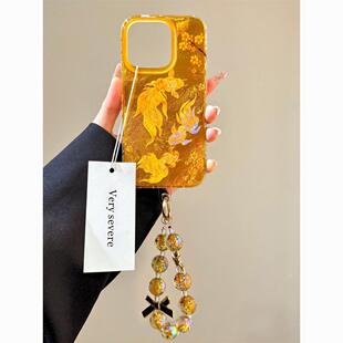 焱焱金枝锦鲤适用苹果iPhone16promax手机壳华为pura70中国风mate60pro荣耀300新年vivos19新款OPPOreno12小