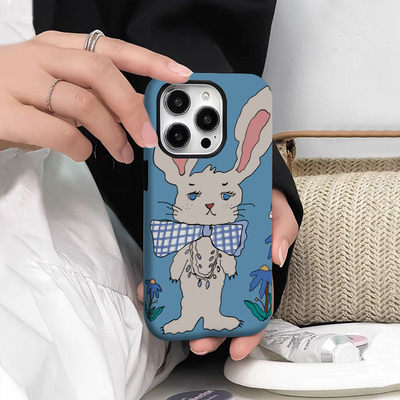 焱焱绅士蝴蝶结兔子艺术菲林适用iPhone15promax手机壳华为mate60pro小米13红米k60硬壳OPPOreno9荣耀80苹果