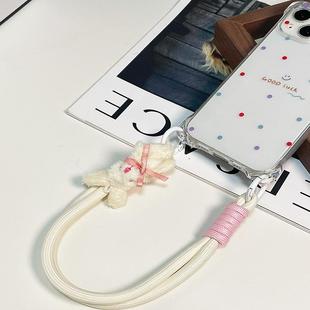焱焱MF手机壳挂绳长短款配件收缩手机松紧挂绳扣斜跨挂脖背带绳