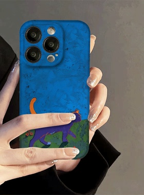 橙色尾巴的猫iPhone15菲林软壳苹果14promax华为p50/mate60小米13/12适用oppo荣耀80全包nova11手机壳vivox90