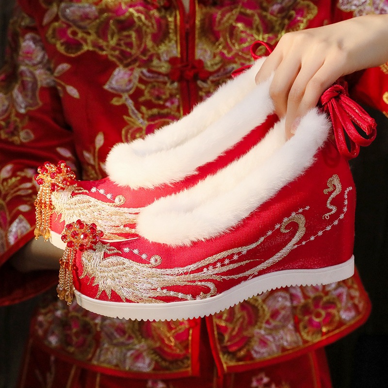 新款秀禾婚鞋高跟厚底汉服鞋子女