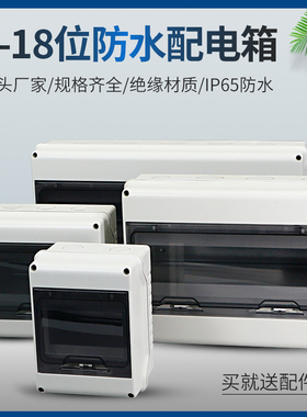 防水配电箱HT5/8/12位室内外防尘雨小型PZ30回路塑料空开盒明装箱