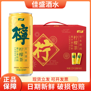 小罐茶植物饮料 12罐整箱礼盒装 怡宝至本清润柠檬茶 310ml