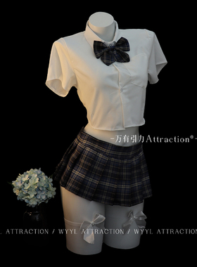 吸引力「翘课学姐」约会战袍cos服小胸衣服jk裙情趣制服qqny内衣