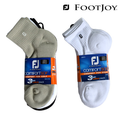 正品 footjoy高尔夫袜子 fj高尔夫球袜 高尔夫毛巾低吸汗袜
