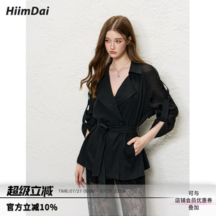 ‘會(huì)呼吸’ 天絲麻風(fēng)衣 居家 廓形顯瘦中長(zhǎng)款 外套 出游 HiimDai