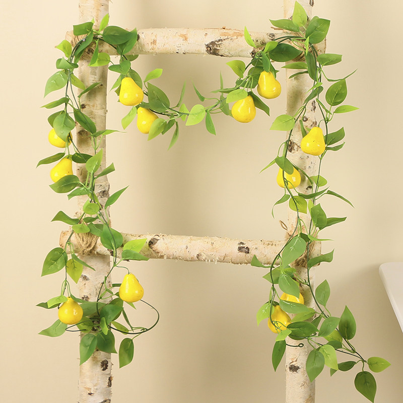 仿真水果藤条葡萄假花藤蔓饭店吊顶果实空调管道装饰绿植物蔬菜