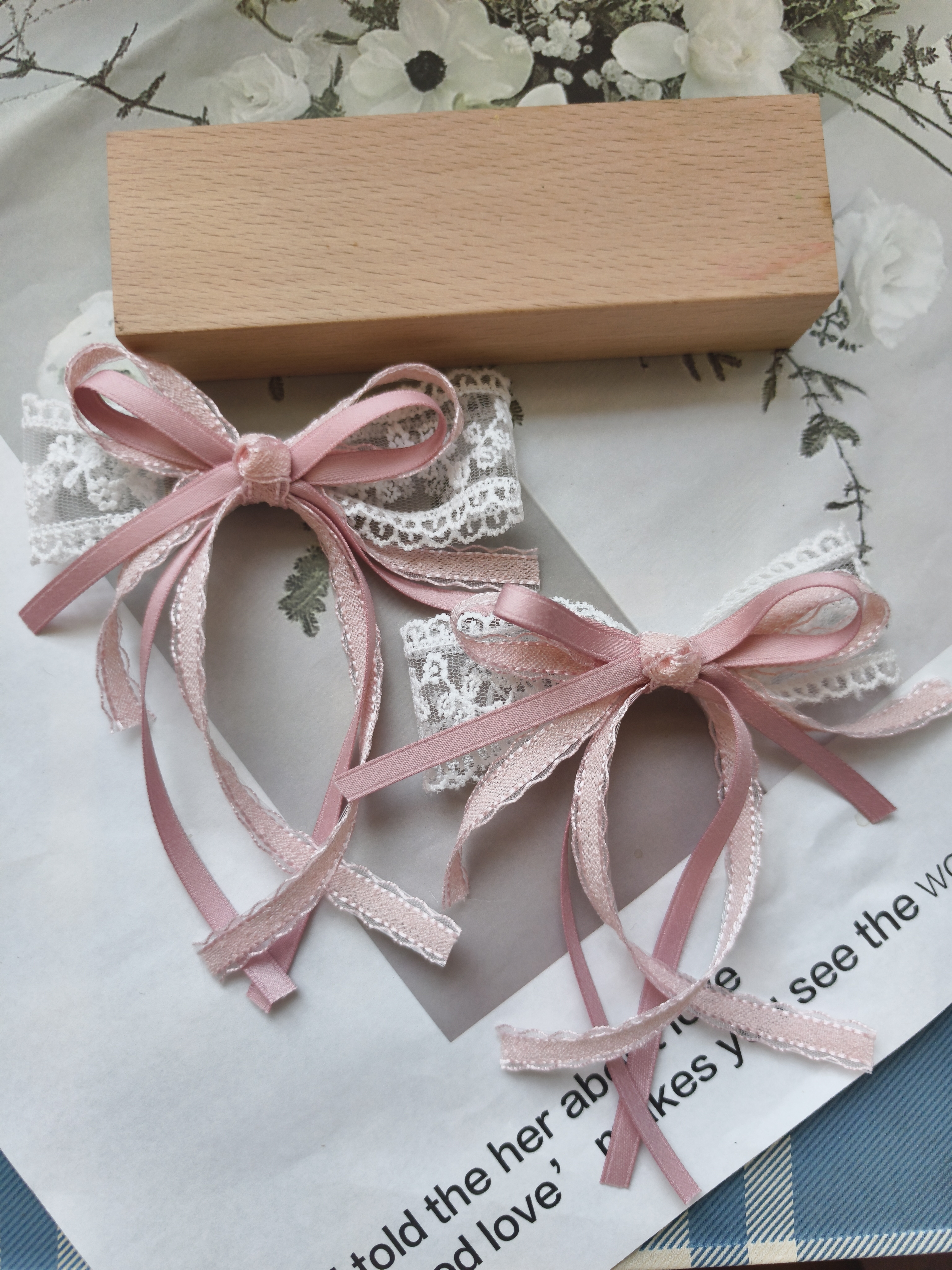 可爱双马尾头饰日系蝴蝶结飘带发夹边夹洛丽塔发饰甜美少女头绳
