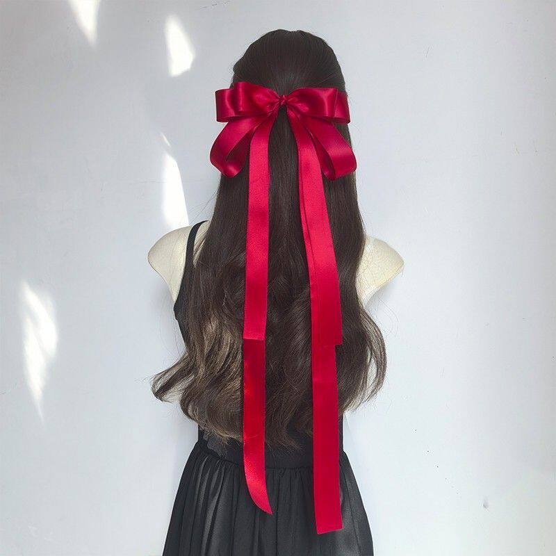 26年汉服头饰品超大蝴蝶结发夹法式少女丝带超仙蝴蝶结发饰超长