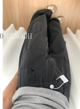 MIAOSHENGCHI定制高个子美式阔腿牛仔裤女春夏高腰显瘦窄版工装裤