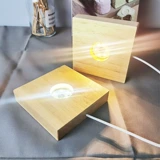 Деревянный квадратный ночник, аквариум, светодиодная подставка для лампы