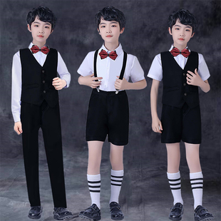 男童礼服套装幼儿园英伦风小主持人演出服花童走秀钢琴演奏表演服
