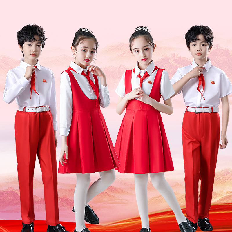 朗诵比赛中小学生合唱服合唱服