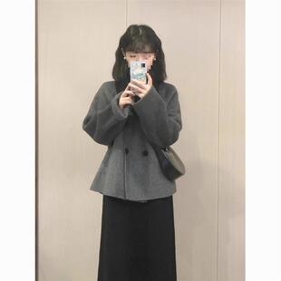 秋冬套装女感小香风外套裙子两件套韩剧穿搭深冬装搭配一整套