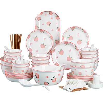 釉下彩日式碗盘餐具组合家用