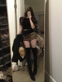 豹纹辣妹 收腰显瘦中袖 打底衫 荔桃想睡觉ya 亮片微弹包臀裙套装