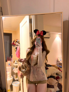 两件套 纯欲好穿碎花吊带背心女针织开衫 荔桃想睡觉ya 娇养甜心