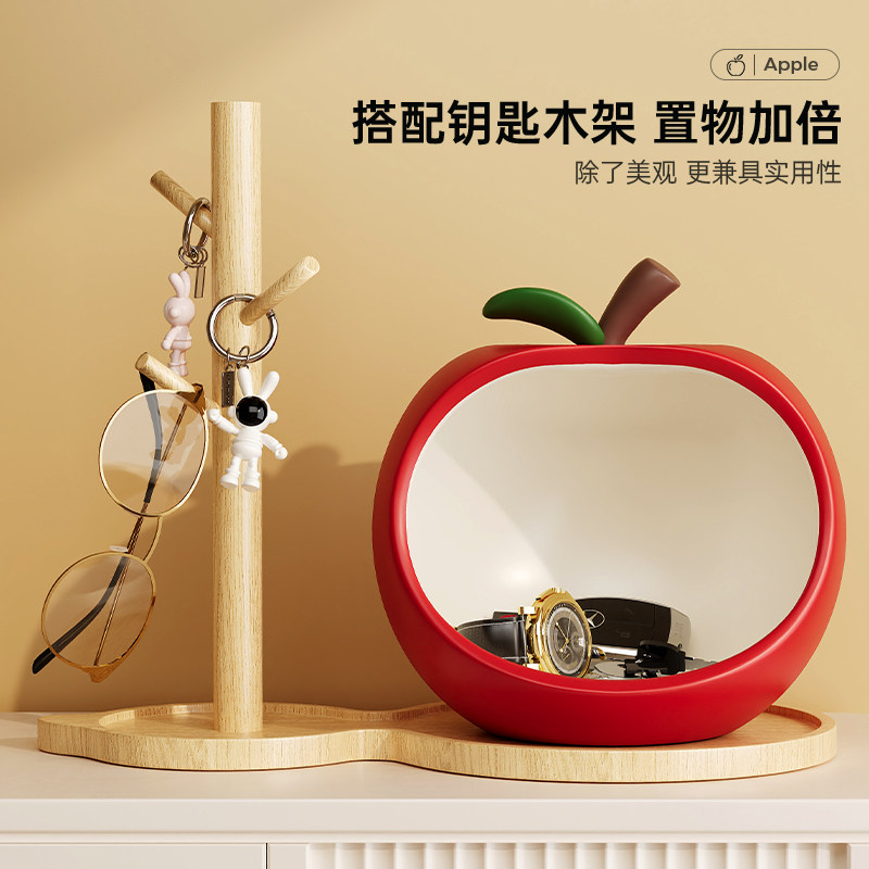 平安苹果钥匙收纳玄关摆件入户门口鞋柜装饰品搬家乔迁新居礼物