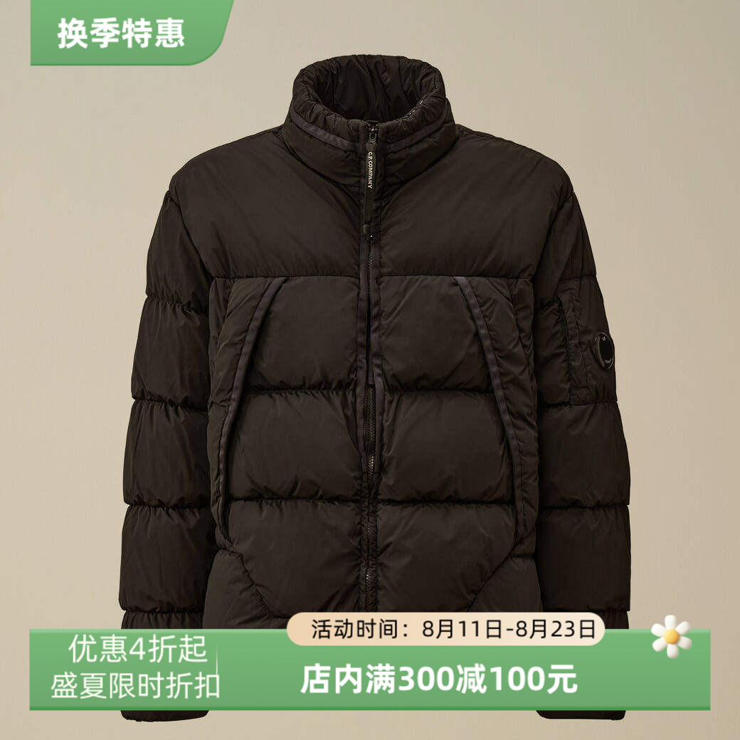 C.P.COMPANY男士尼龙R连帽羽绒服