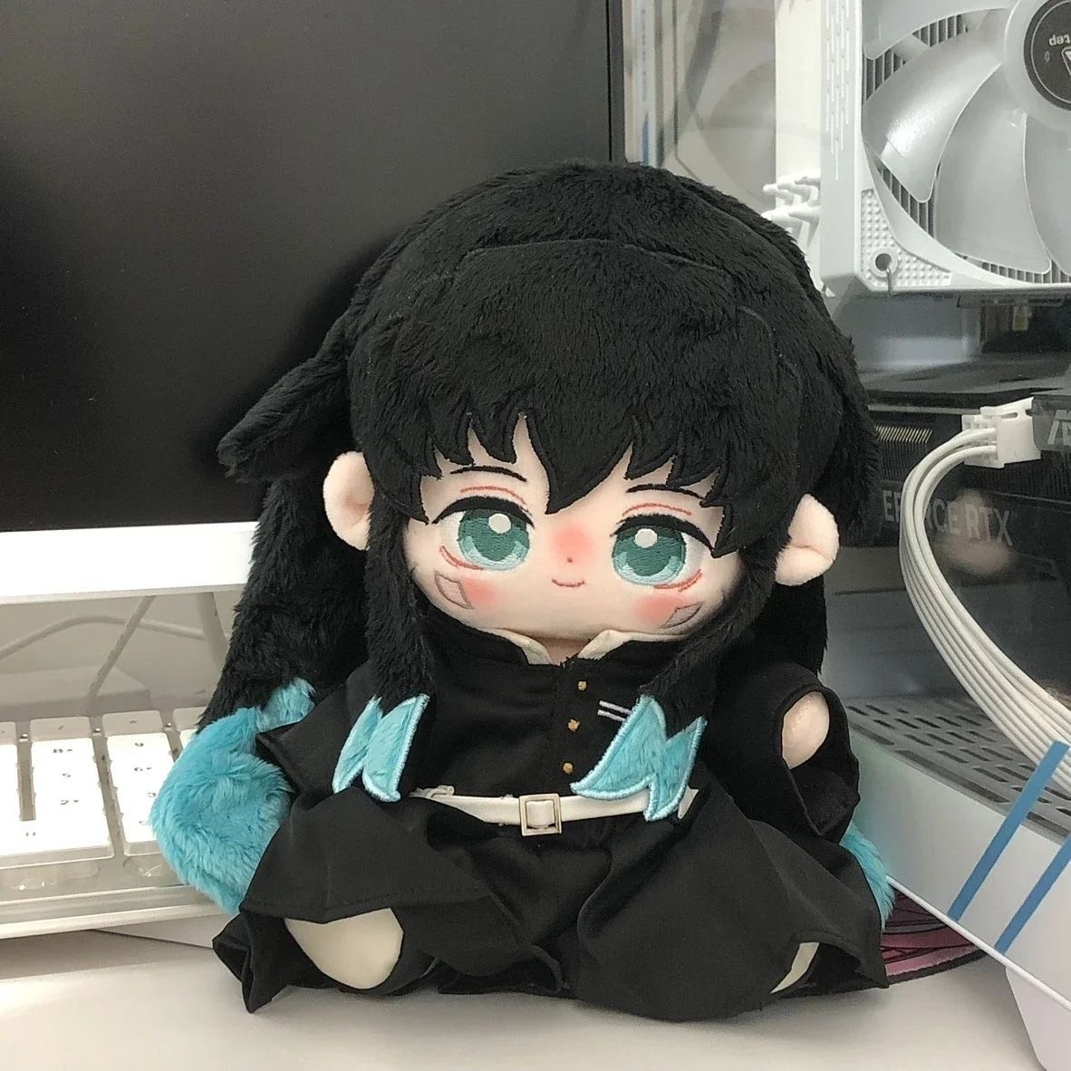 时透无一郎属性鬼灭之刃周边20cm棉花娃娃送朋友可爱公仔