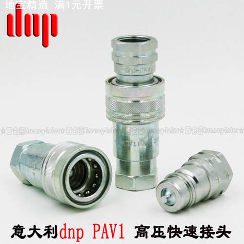 原装正品意大利DNP PAV1系列液压油压高压快速快换快插快装接头