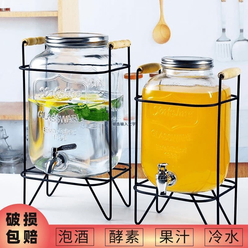 青梅酒容器泡酒玻璃瓶家用带龙头酵素桶可乐桶容器饮料桶冷水桶果