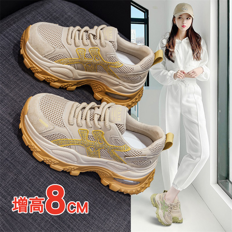 内增高8cm厚底老爹鞋女秋季