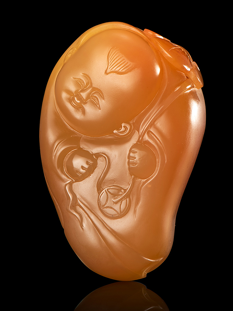 精品黄龙玉老山筋料童子手把件