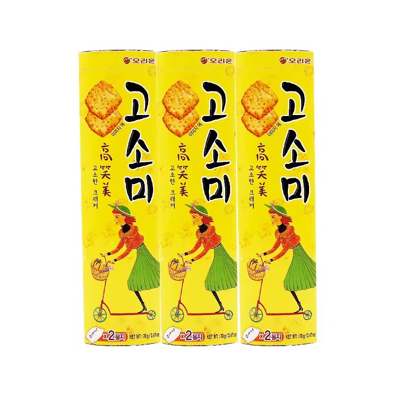 韩国进口好丽友高笑美饼干70g盒装216g盒装网红休闲零食