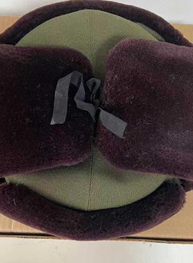 正品85栽绒帽3534厂老式马裤呢干部用冬季保暖防风棉帽品相极好