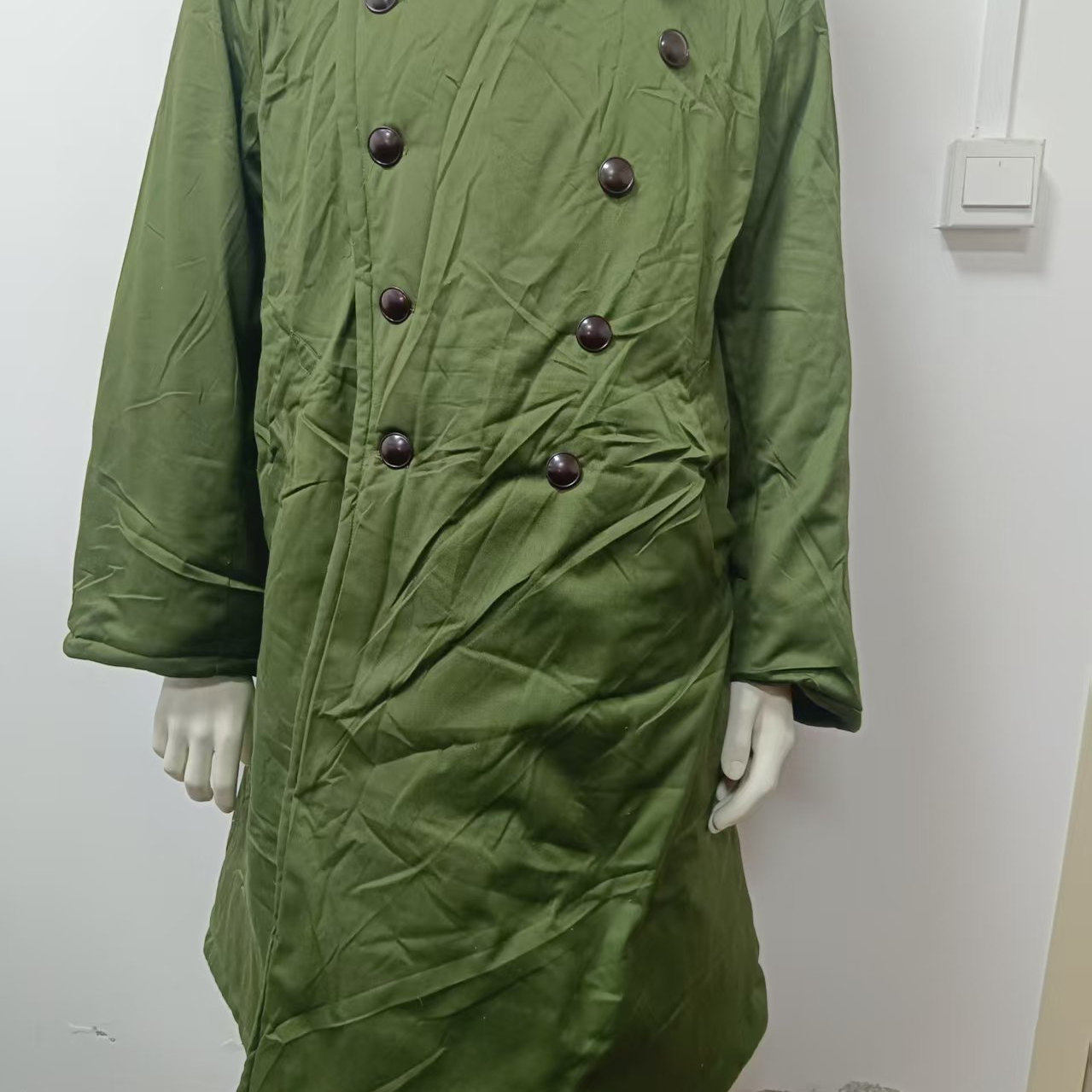 库存全新正品65式胶木扣棉大衣斜插口袋加厚保暖怀旧收藏