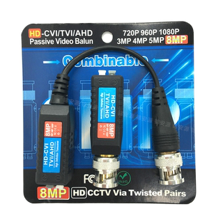 AHD CVI TVI CVBS 800万同轴高清 双绞线传输器 网线转接监控端子